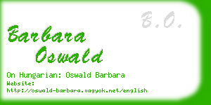 barbara oswald business card